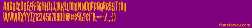 Strangerdangerstag Font – Orange Fonts on Purple Background