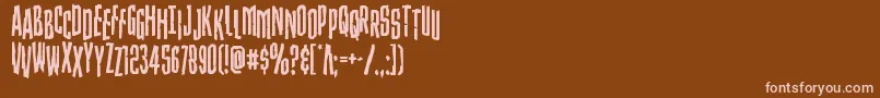 Strangerdangerstag Font – Pink Fonts on Brown Background