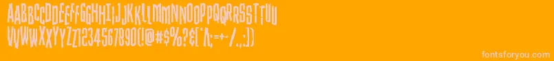 Strangerdangerstag Font – Pink Fonts on Orange Background