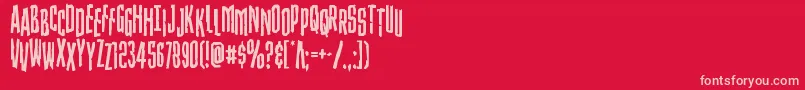 Strangerdangerstag Font – Pink Fonts on Red Background