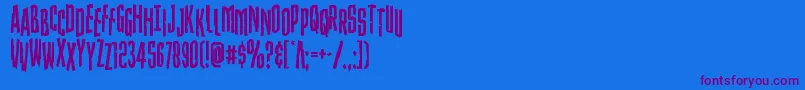 Strangerdangerstag Font – Purple Fonts on Blue Background