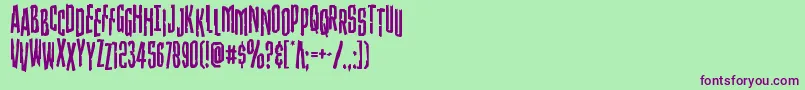Strangerdangerstag Font – Purple Fonts on Green Background