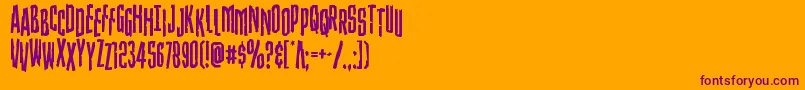 Strangerdangerstag Font – Purple Fonts on Orange Background