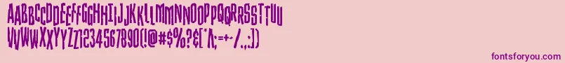 Strangerdangerstag Font – Purple Fonts on Pink Background