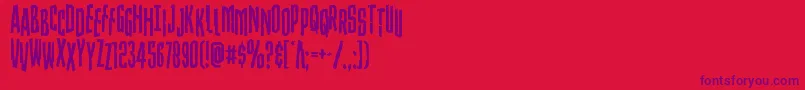 Strangerdangerstag Font – Purple Fonts on Red Background