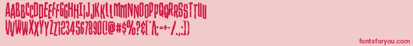 Strangerdangerstag Font – Red Fonts on Pink Background