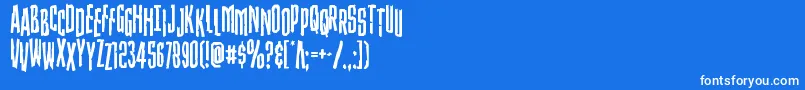 Strangerdangerstag Font – White Fonts on Blue Background