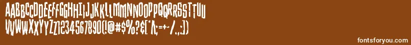Strangerdangerstag Font – White Fonts on Brown Background