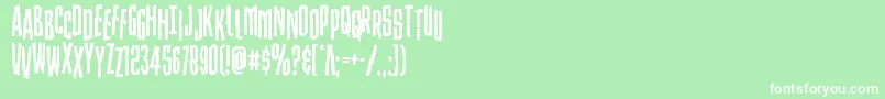 Strangerdangerstag Font – White Fonts on Green Background