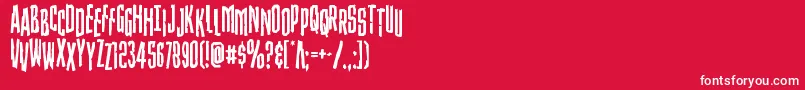 Strangerdangerstag Font – White Fonts on Red Background