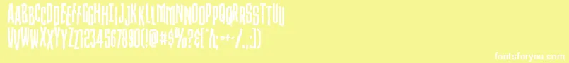 Strangerdangerstag Font – White Fonts on Yellow Background