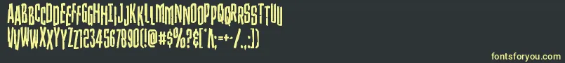 Strangerdangerstag Font – Yellow Fonts on Black Background