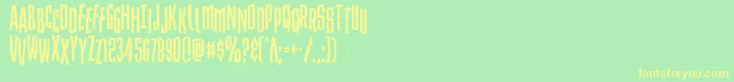 Strangerdangerstag Font – Yellow Fonts on Green Background