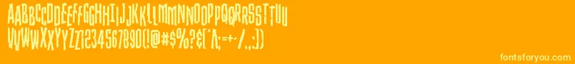 Strangerdangerstag Font – Yellow Fonts on Orange Background