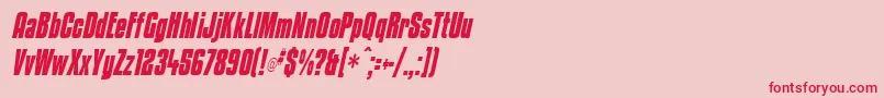 KenyanCoffeeBoldItalic Font – Red Fonts on Pink Background