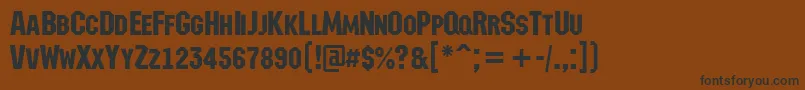 AMachinanovacps Font – Black Fonts on Brown Background