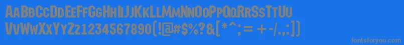 AMachinanovacps Font – Gray Fonts on Blue Background