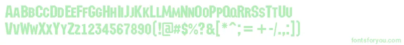 AMachinanovacps Font – Green Fonts on White Background