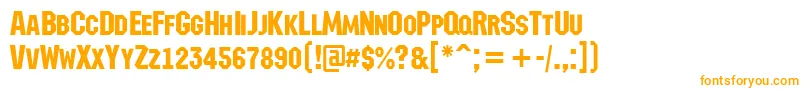 AMachinanovacps Font – Orange Fonts on White Background