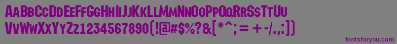 AMachinanovacps Font – Purple Fonts on Gray Background