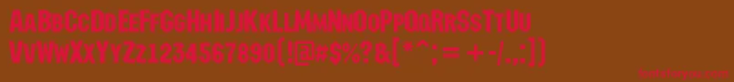AMachinanovacps Font – Red Fonts on Brown Background