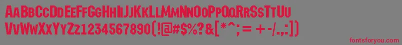 AMachinanovacps Font – Red Fonts on Gray Background