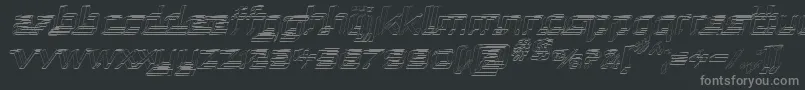 RepublikaSktechItalic-Schriftart – Graue Schriften auf schwarzem Hintergrund