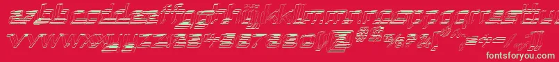 Fonte RepublikaSktechItalic – fontes verdes em um fundo vermelho