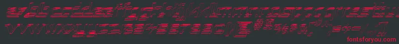 Шрифт RepublikaSktechItalic – красные шрифты на чёрном фоне