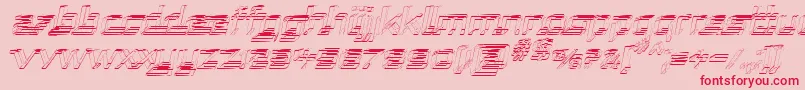 RepublikaSktechItalic-Schriftart – Rote Schriften auf rosa Hintergrund