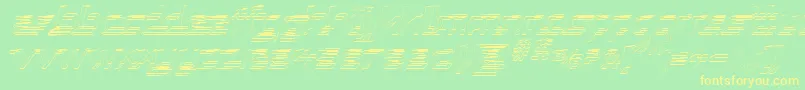 Шрифт RepublikaSktechItalic – жёлтые шрифты на зелёном фоне