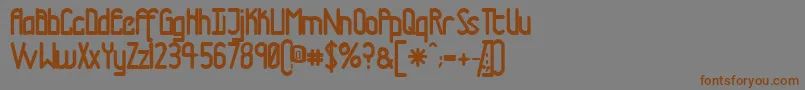 TmTramwayNormal Font – Brown Fonts on Gray Background