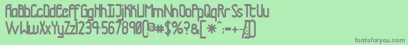 フォントTmTramwayNormal – 緑の背景に灰色の文字