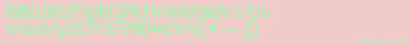 TmTramwayNormal Font – Green Fonts on Pink Background