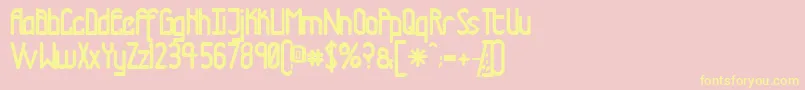 TmTramwayNormal Font – Yellow Fonts on Pink Background