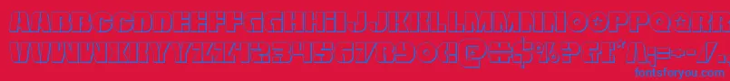 Freedomfighter3D Font – Blue Fonts on Red Background