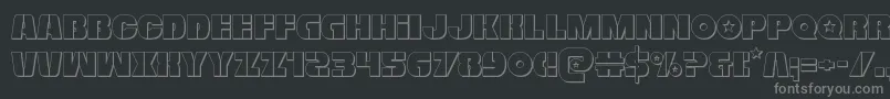 Freedomfighter3D Font – Gray Fonts on Black Background