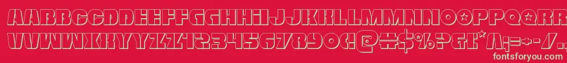 Freedomfighter3D Font – Green Fonts on Red Background