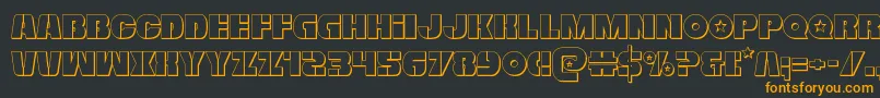 Freedomfighter3D Font – Orange Fonts on Black Background