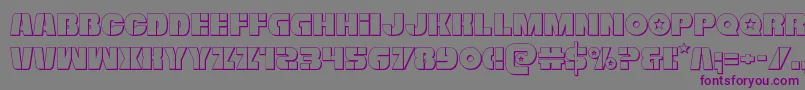 フォントFreedomfighter3D – 紫色のフォント、灰色の背景