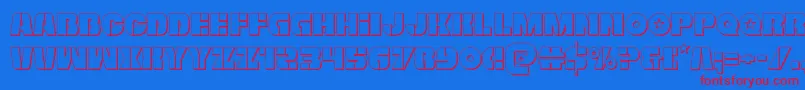 Freedomfighter3D-fontti – punaiset fontit sinisellä taustalla