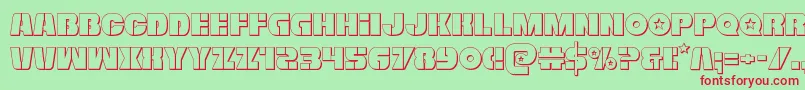 Freedomfighter3D Font – Red Fonts on Green Background