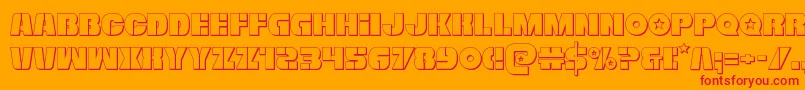 Freedomfighter3D Font – Red Fonts on Orange Background