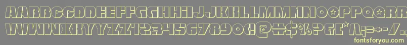 Freedomfighter3D Font – Yellow Fonts on Gray Background