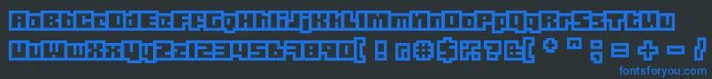 Gubblo Font – Blue Fonts on Black Background