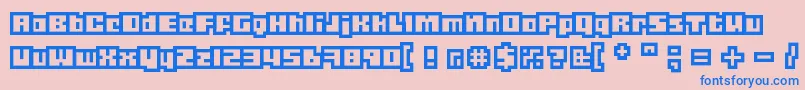 フォントGubblo – ピンクの背景に青い文字
