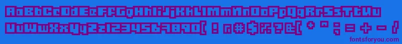 Gubblo Font – Purple Fonts on Blue Background