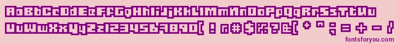 Gubblo Font – Purple Fonts on Pink Background