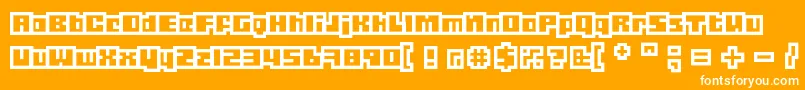 Gubblo Font – White Fonts on Orange Background