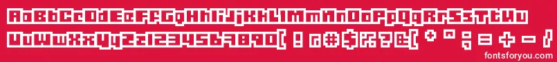 Gubblo Font – White Fonts on Red Background